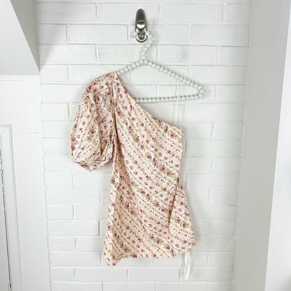 Petersyn Abigail One Shoulder Floral Print Cotton Top Size XS - Picture 4 of 14